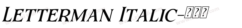 Letterman Italic字体转换